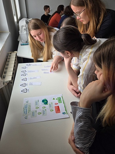 Студенты играют в экоигру