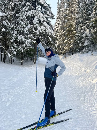 Аня на тернировке